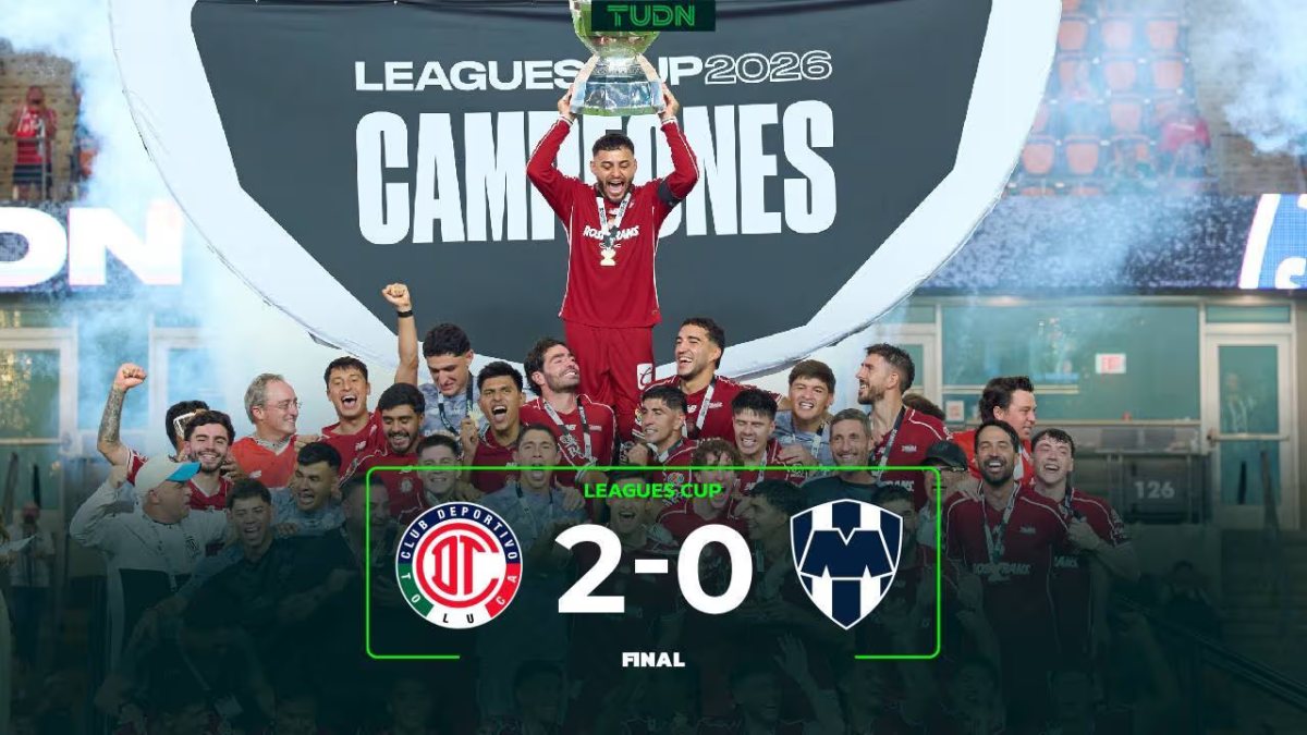 Toluca derrota 2-0 a Monterrey y se corona campeón de la Leagues Cup 2026
