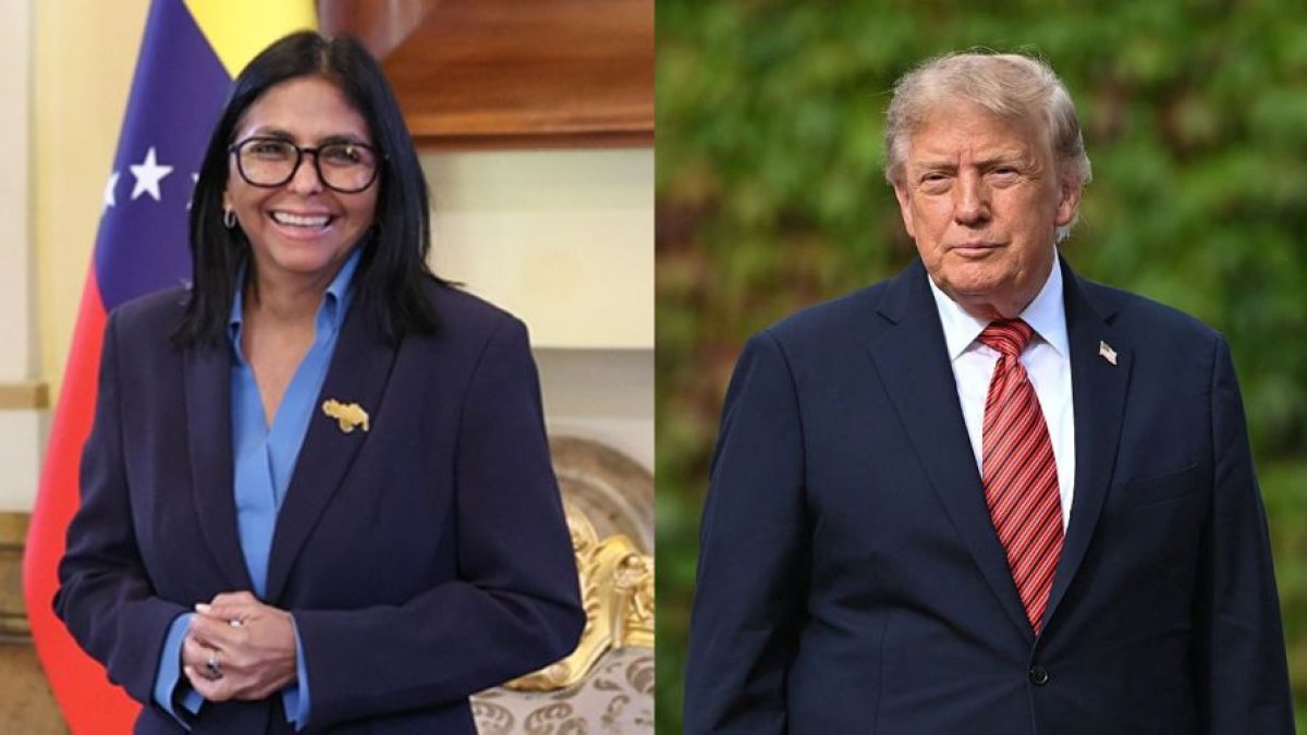 Delcy Rodríguez llega a Nueva York y prevé reunirse este martes con Trump para hablar de deuda y petróleo