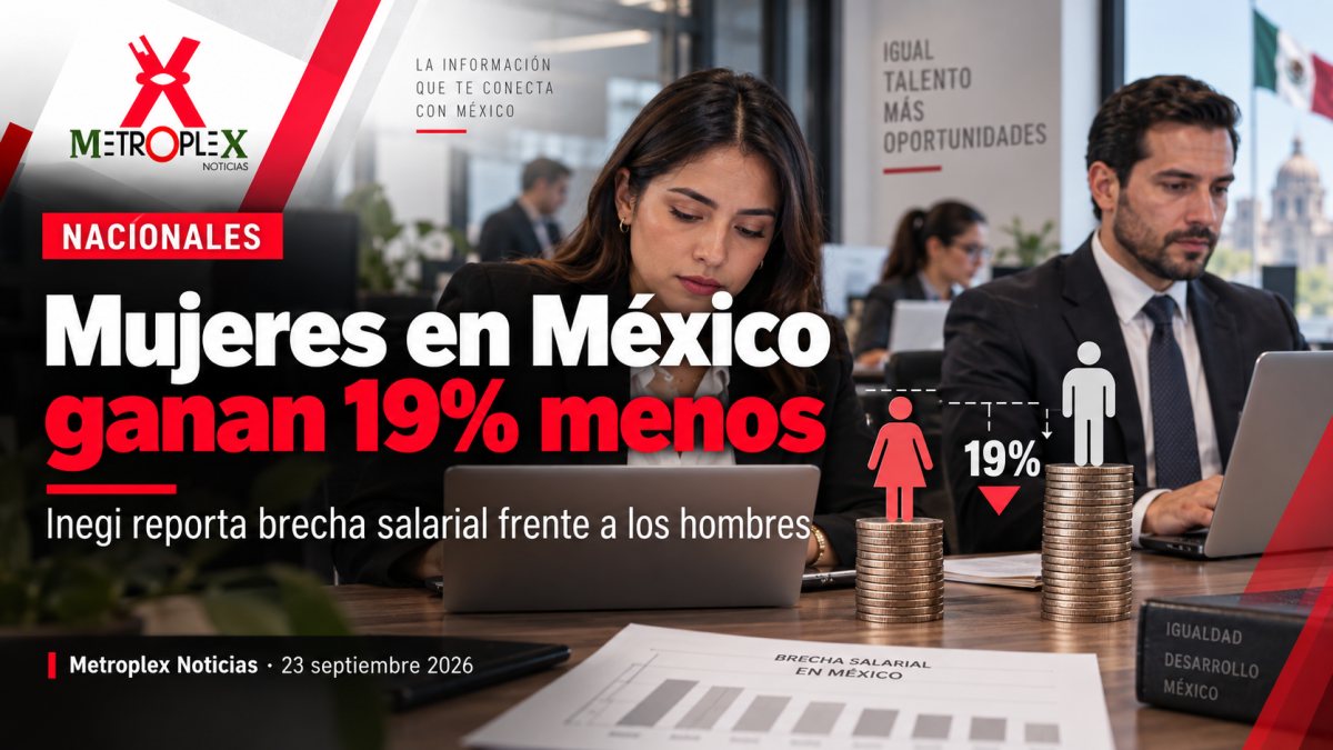 Mujeres en México ganan en promedio 19% menos que los hombres, reporta Inegi