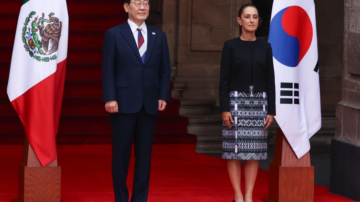 Sheinbaum recibe al presidente de Corea del Sur en visita de Estado