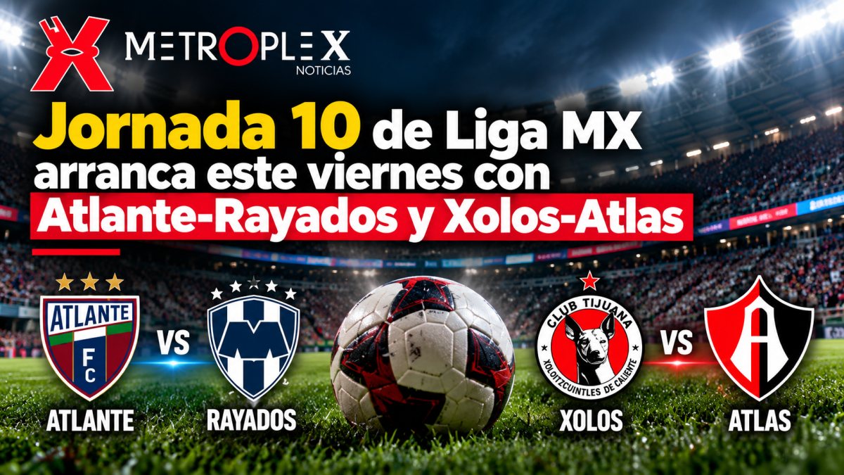 Jornada 10 de Liga MX arranca este viernes con Atlante-Rayados y Xolos-Atlas