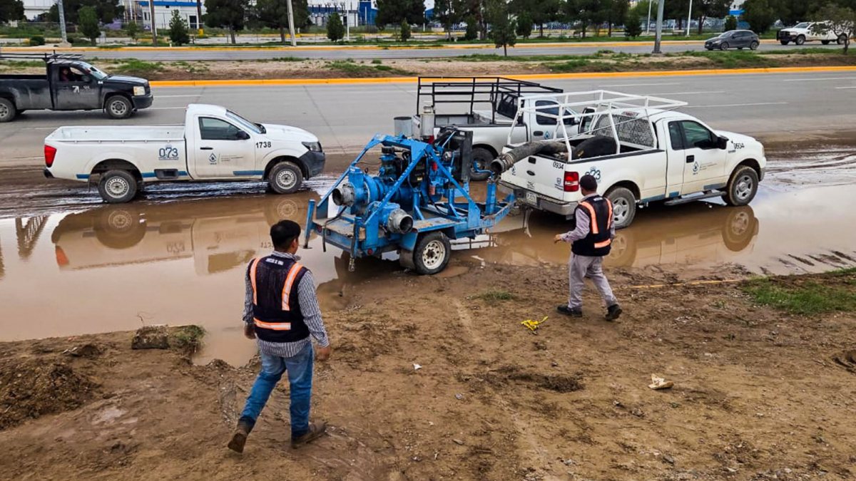 Reabren por completo el bulevar Juan Pablo II tras operativo de bombeo por la crecida del Río Bravo