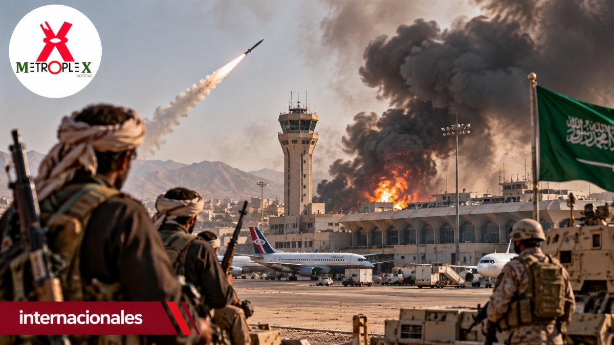Escala guerra en Yemen: hutíes atacan aeropuerto de Adén y Arabia Saudita intensifica ofensiva