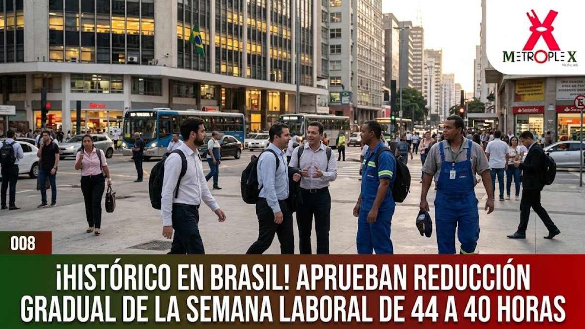 Brasil aprueba reducción gradual de la semana laboral de 44 a 40 horas