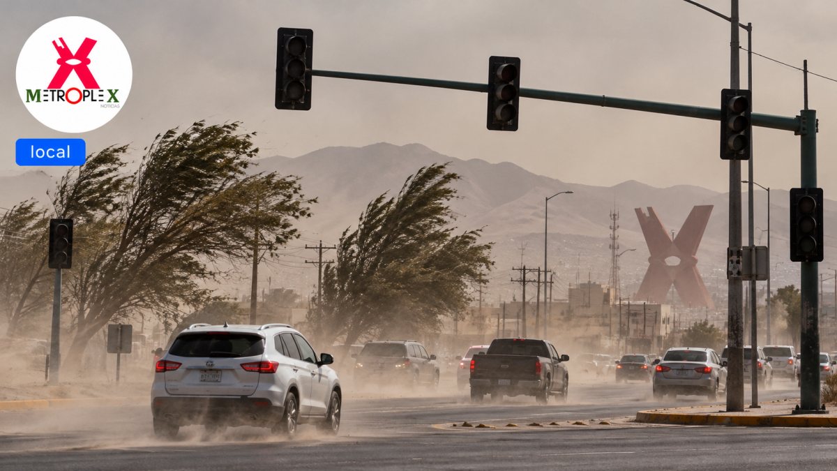 Rachas de viento dejan fuera de operación más de 30 semáforos en Juárez