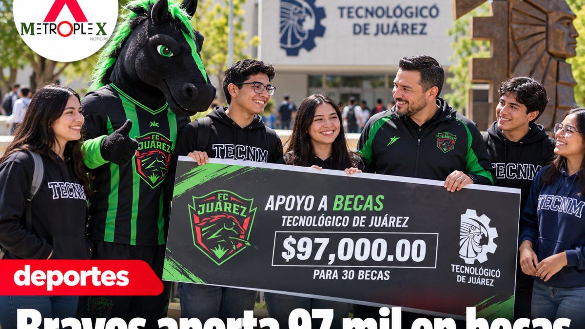 Bravos aporta 97 mil pesos al Tecnológico de Juárez para 30 becas