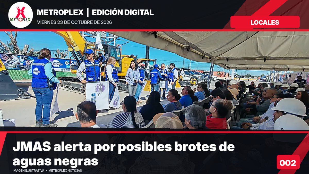 JMAS advierte posibles brotes de aguas negras por reparación del colector Candelaria